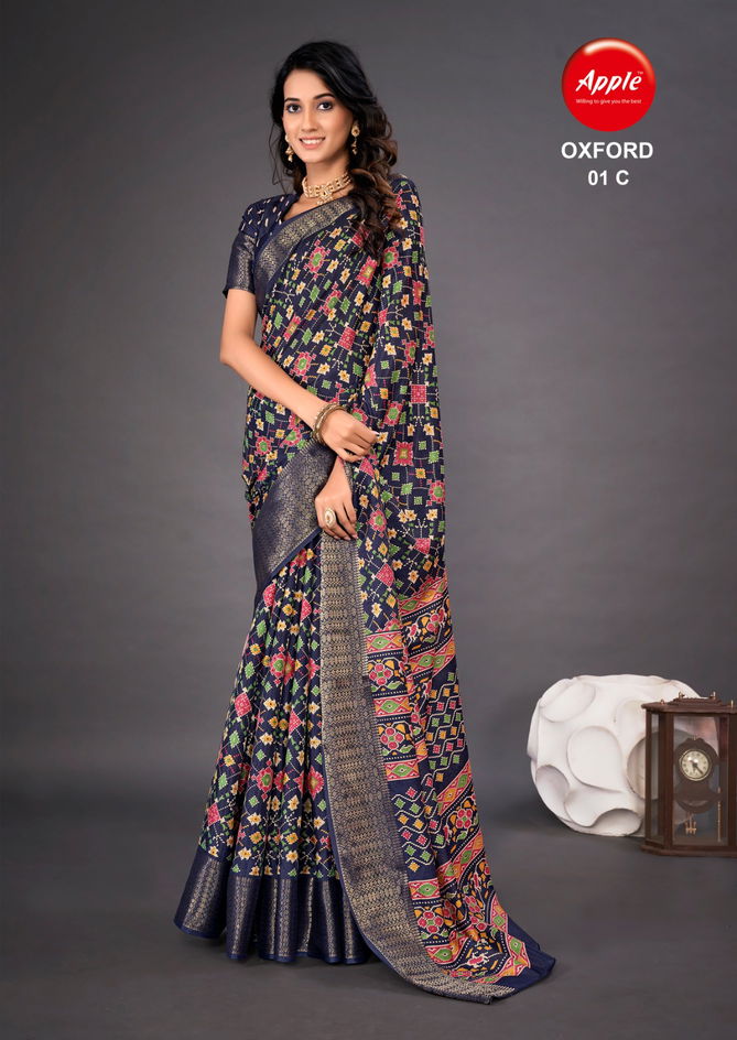 Oxford Vol 1 By Apple Printed Sarees Catalog
